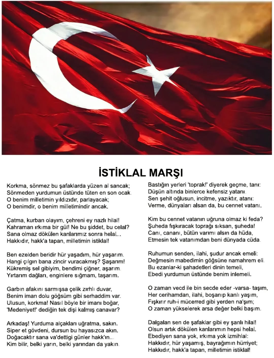5 Mart 1921 İstiklal Marşı'nın Kürsüden Okundu