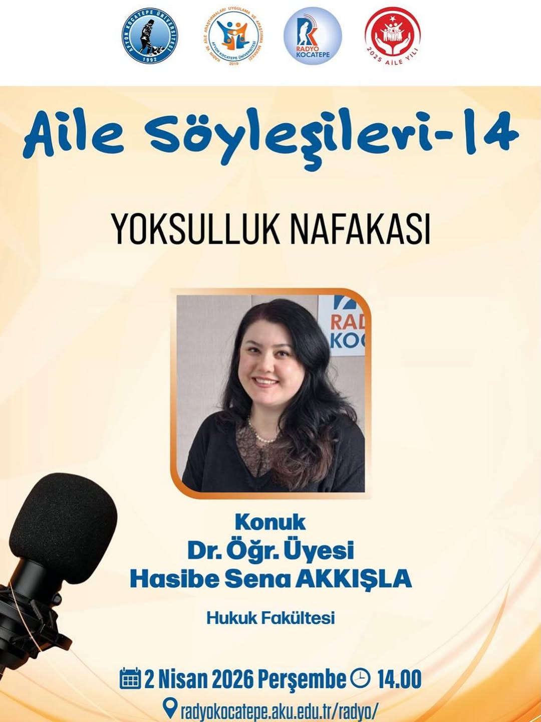 Afyon Kocatepe Üniversitesi Aile Söyleşileri-14 Etkinliği Bugün