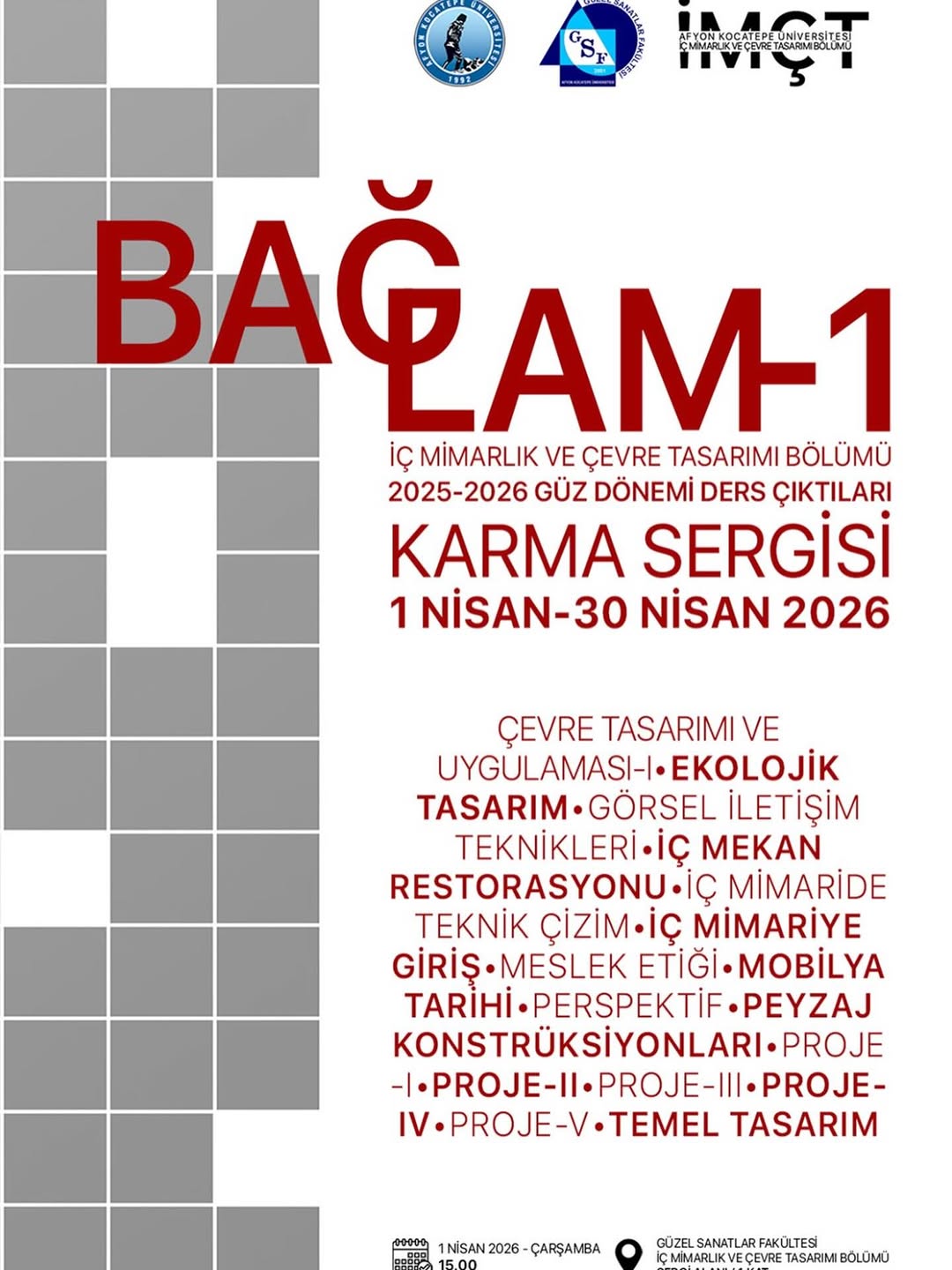 Afyon Kocatepe Üniversitesi İç Mimarlık Bölümü Sergi Duyurusu