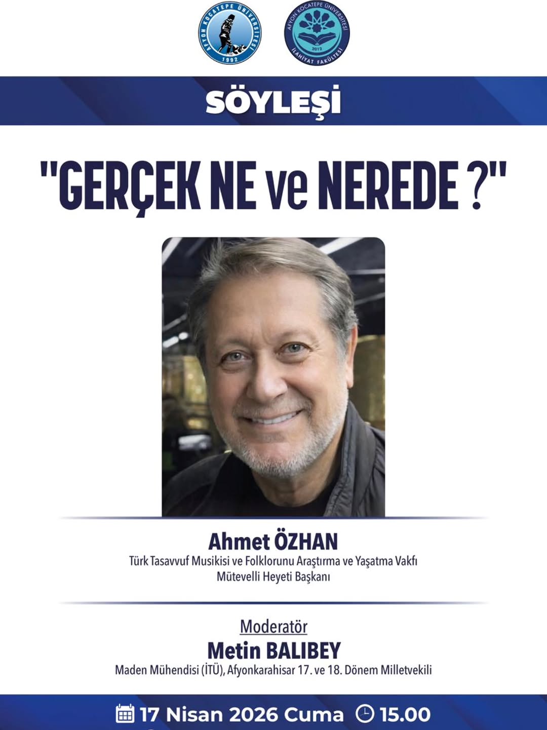 Afyon Kocatepe Üniversitesi İlahiyat Fakültesi Konferans Salonunda Etkinlik Düzenliyor