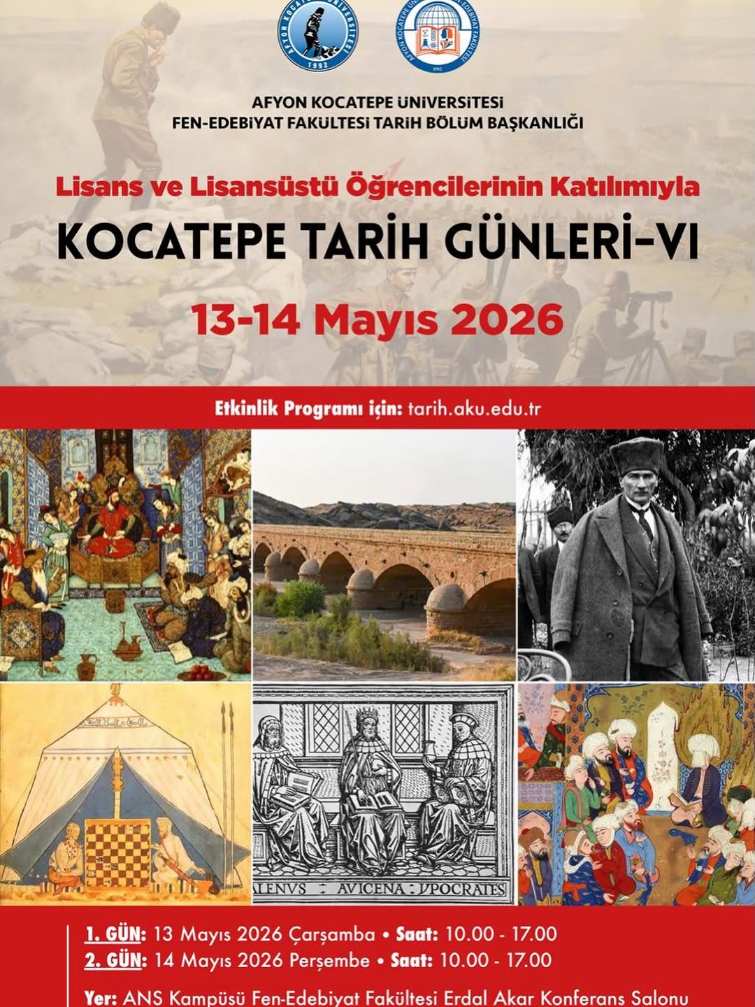 Afyon Kocatepe Üniversitesi'nde Bugün: Kocatepe Tarih Günleri-VI
