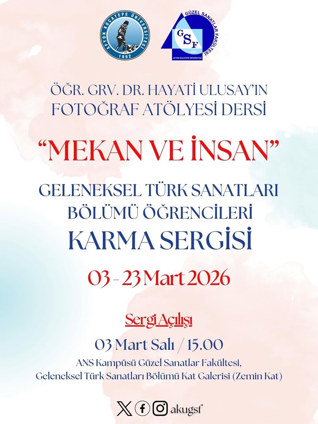 Afyon Kocatepe Üniversitesi'nde Geleneksel Türk Sanatları Bölümü Öğrencileri Karma Fotoğraf Sergisi