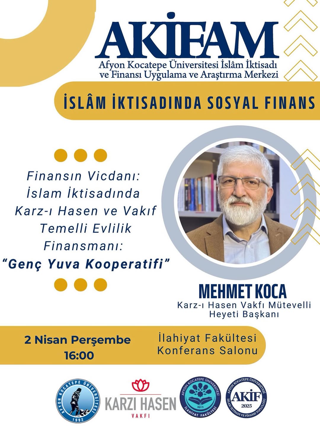 Afyon Kocatepe Üniversitesi'nden Etkinlik Duyurusu: 'İslam İktisadında Sosyal Finans'