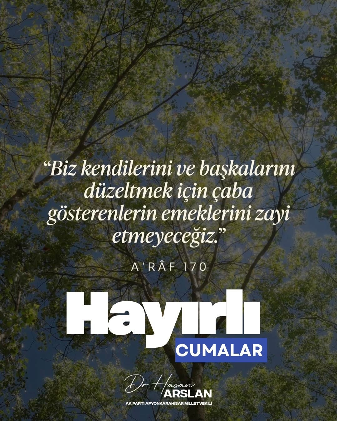 Afyonkarahisar AK Parti Milletvekili Dr. Hasan Arslan'dan Müjdeli Paylaşım