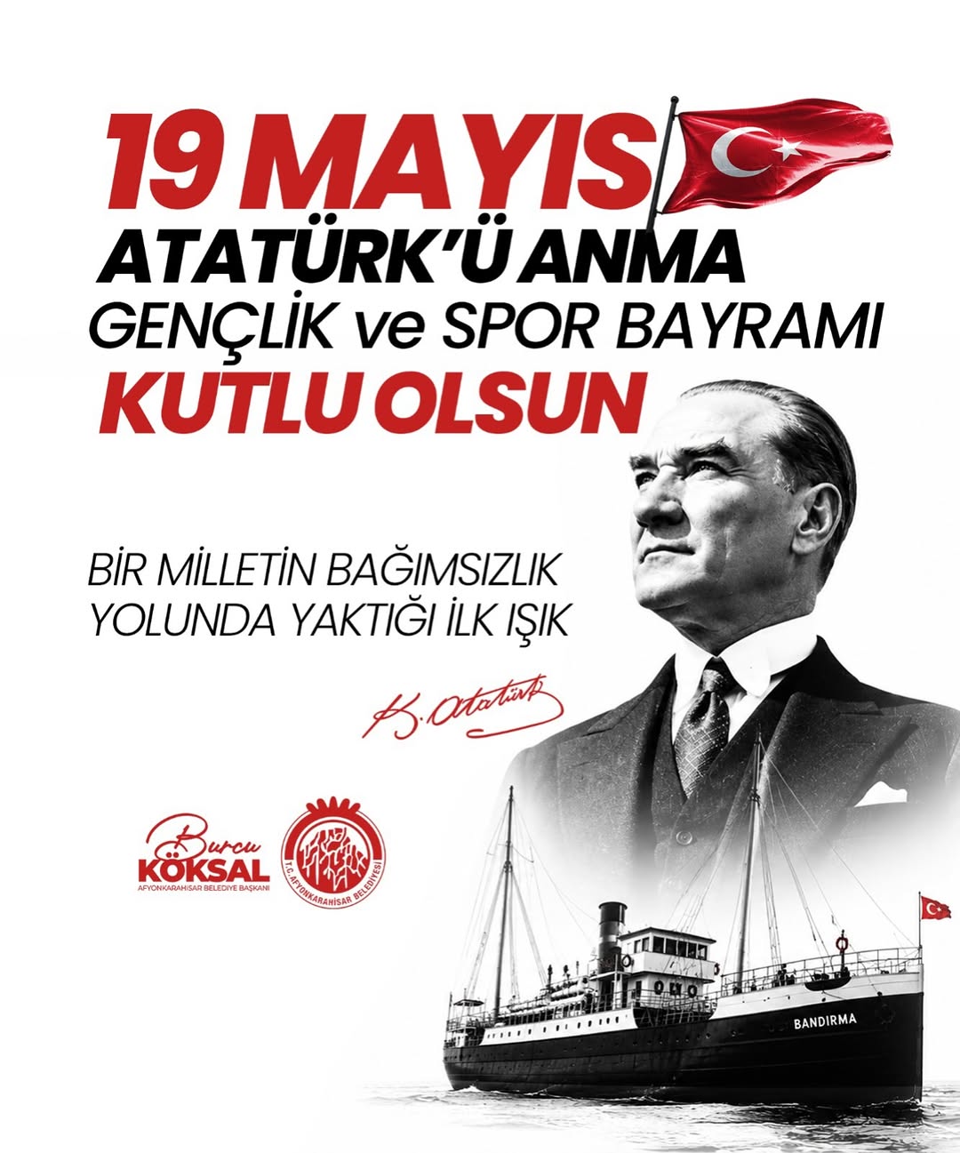 Afyonkarahisar Belediye Başkanı Burcu Köksal'dan 19 Mayıs Mesajı