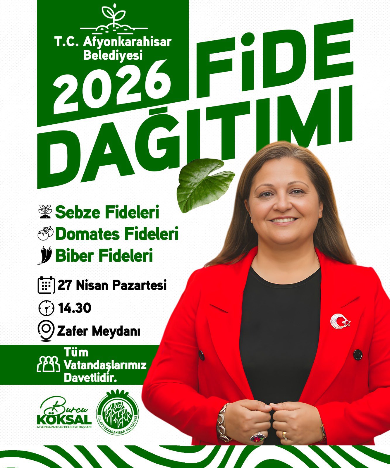 Afyonkarahisar'da Fidan Dağıtım Etkinliği Yapılacak