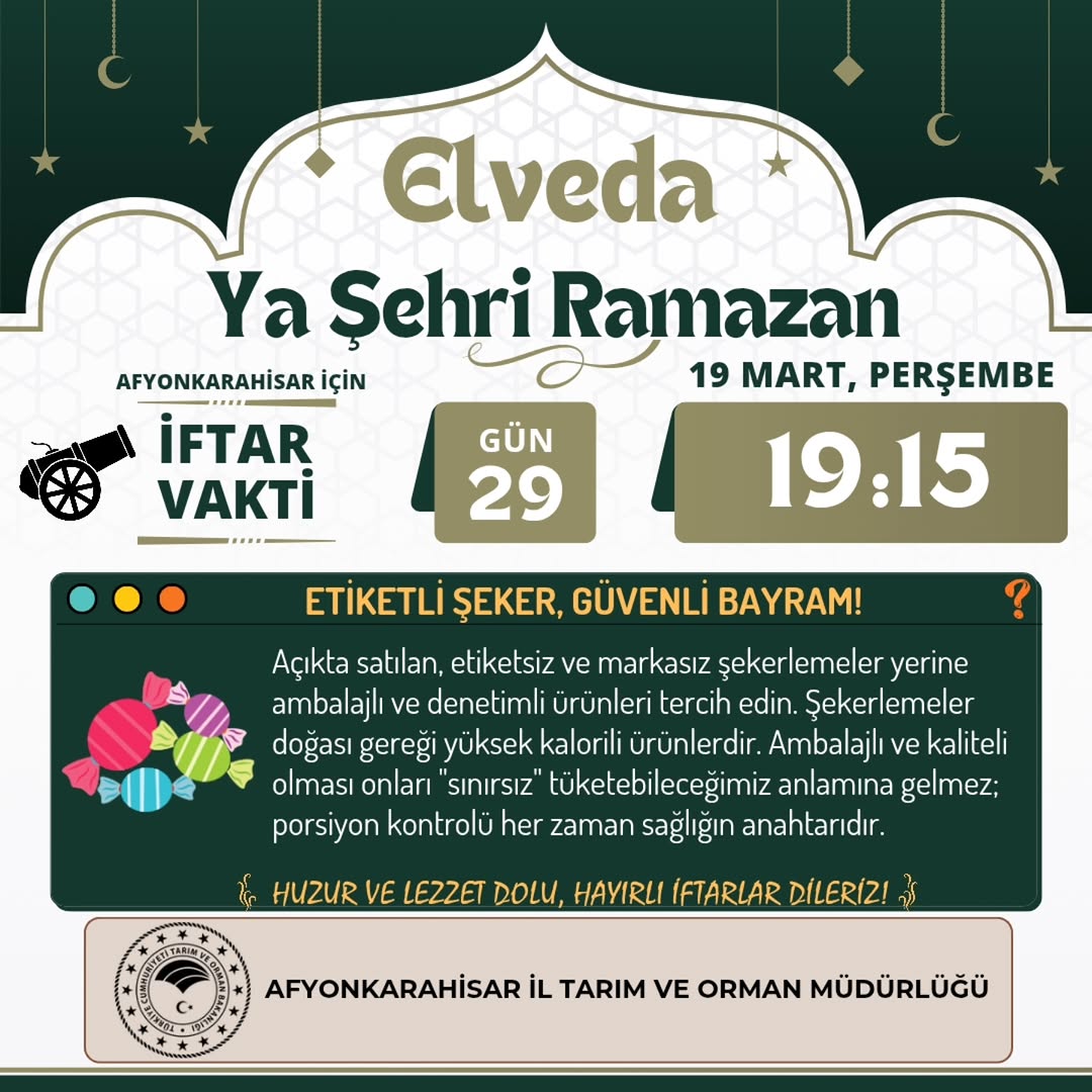 Afyonkarahisar'da Ramazan Ayında İftar Vakti