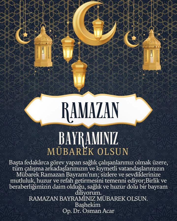 Afyonkarahisar Devlet Hastanesi Başhekimi Ramazan Bayramı Kutlaması
