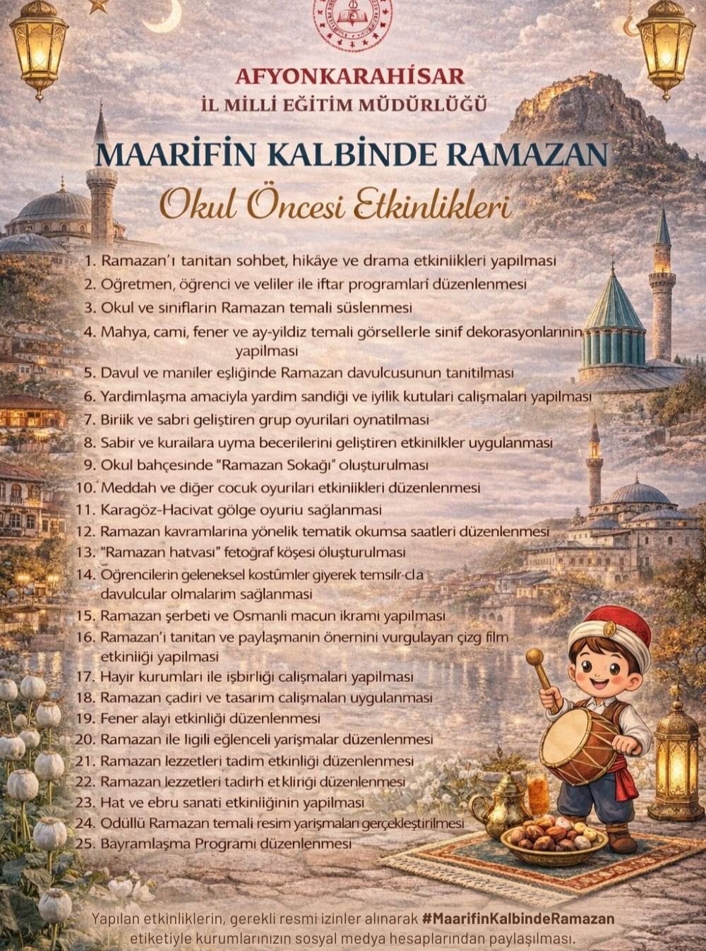 Afyonkarahisar İl Milli Eğitim Müdürlüğü'nden Ramazan Hazırlıkları