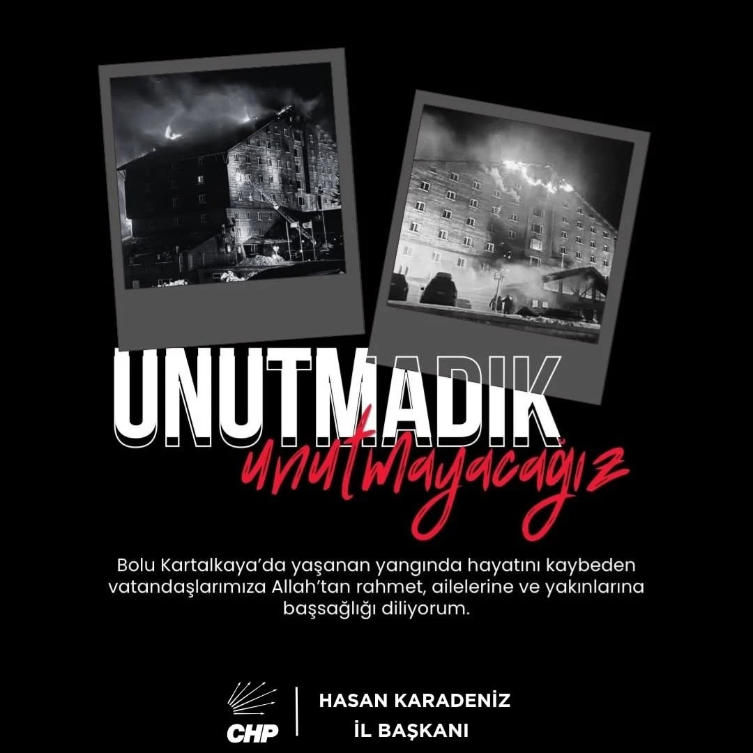 Bolu Kartalkaya'da Yaşamını Yitiren 36 Kişi Anıldı