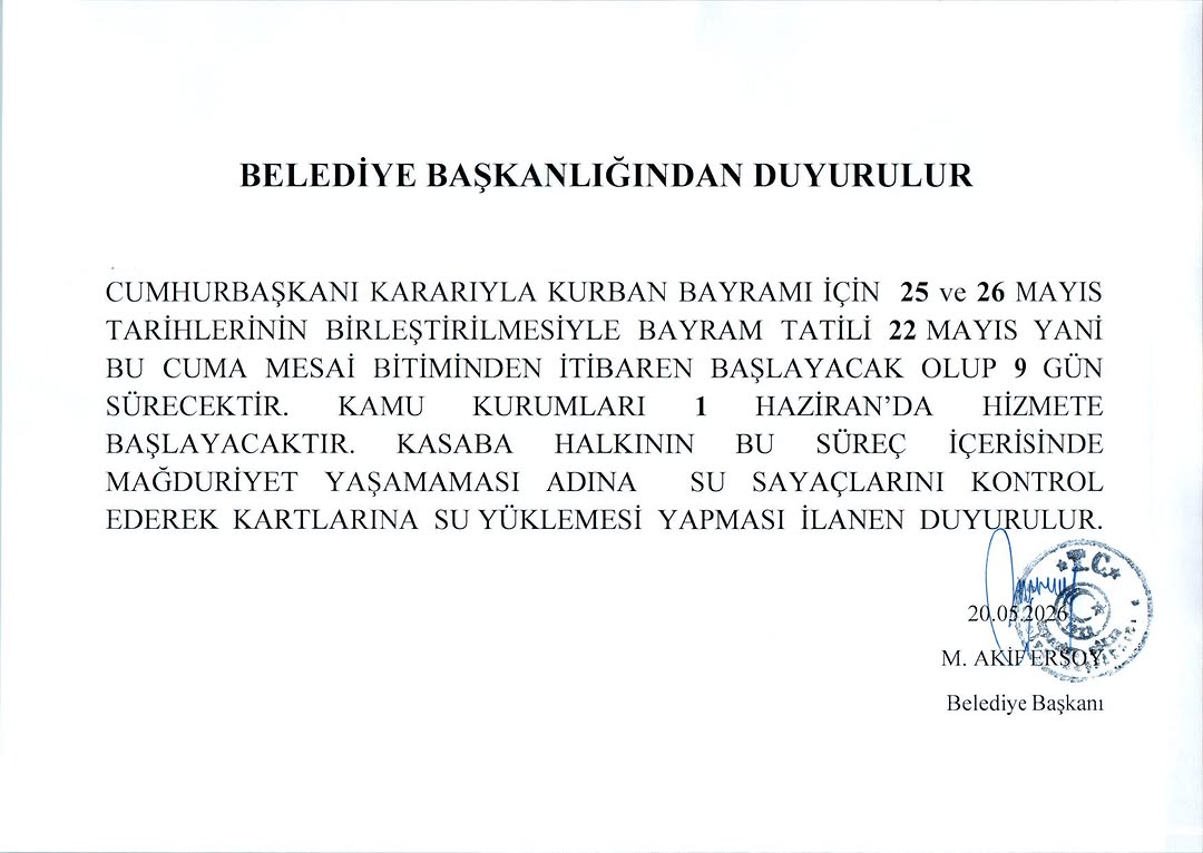 Cumhurbaşkanı Kararıyla Kurban Bayramı Tatili 9 Gün Olarak Belirlendi