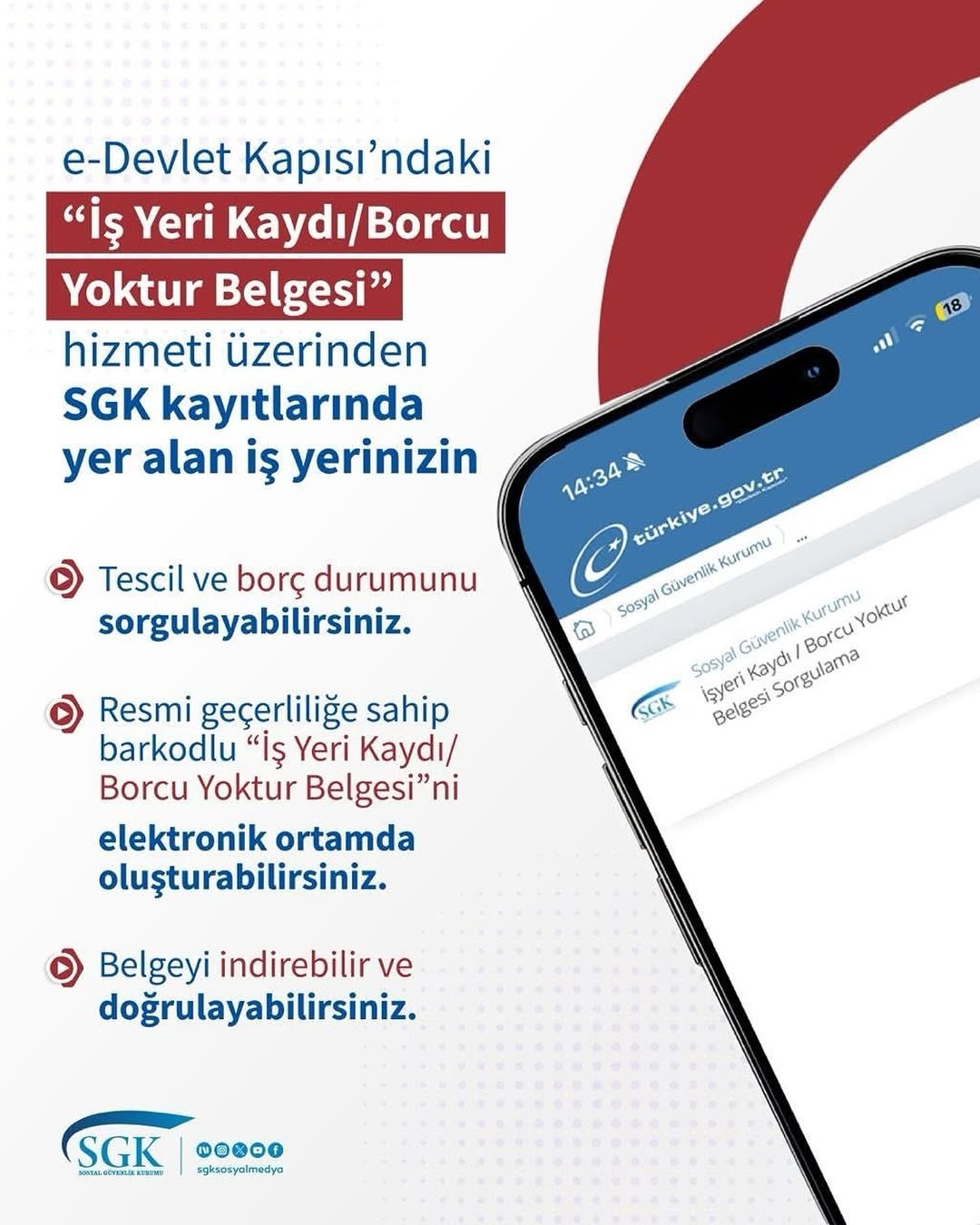 e-Devlet Kapısı’ndaki “İş Yeri Kaydı/Borcu Yoktur Belgesi” hizmeti ile...