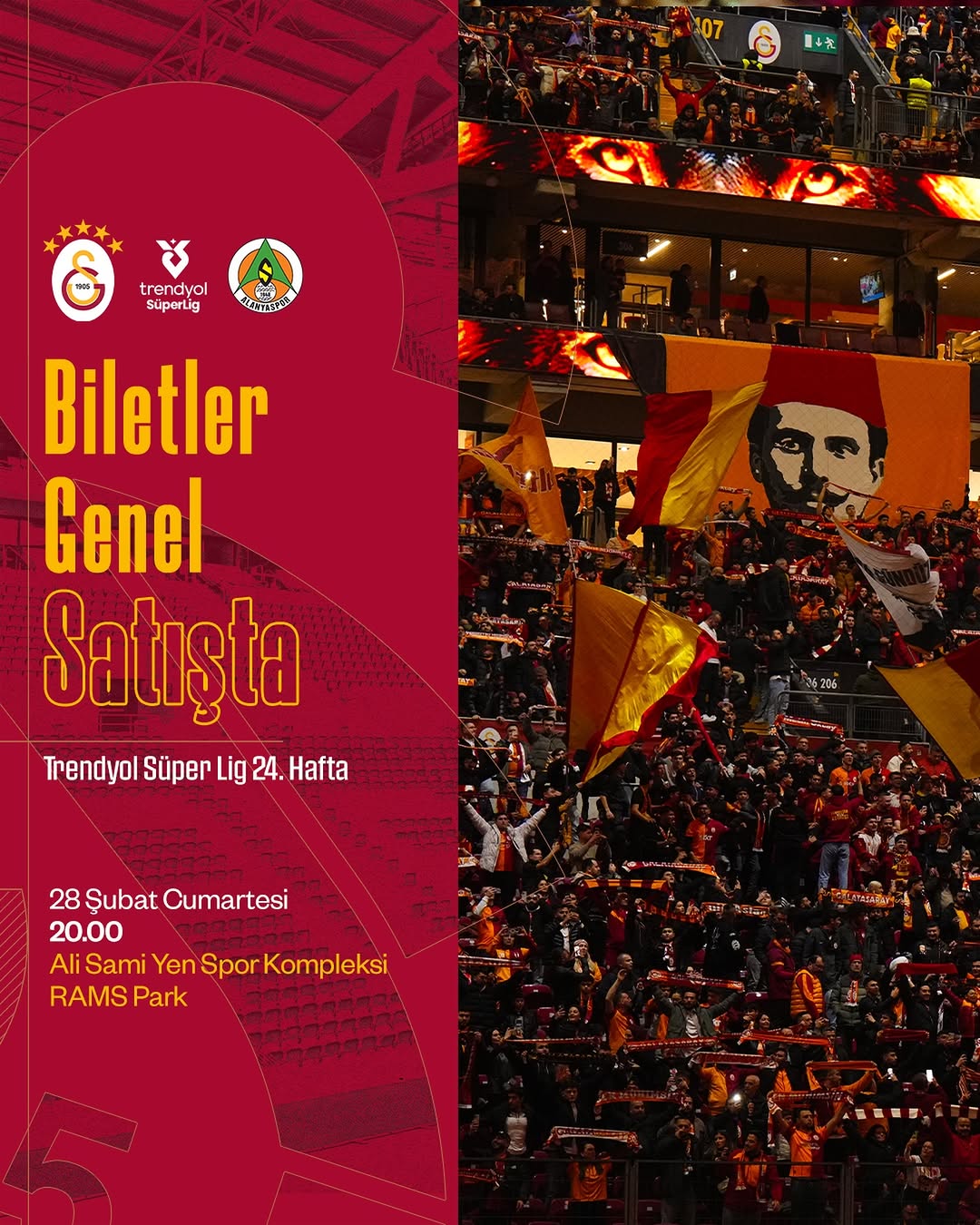 Galatasaray, Cumartesi Akşamı Alanyaspor ile Rams Park'ta Karşılaşacak