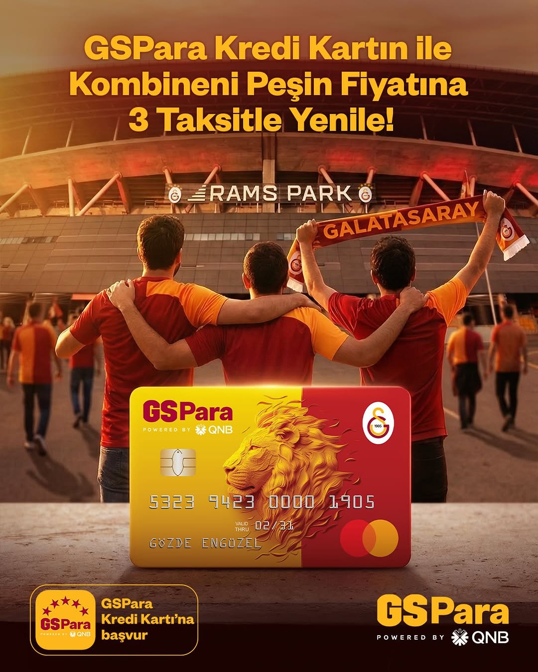 Galatasaray'dan Kombinelerde Özel Fırsat: GSPara ile 3 Taksit İmkanı!