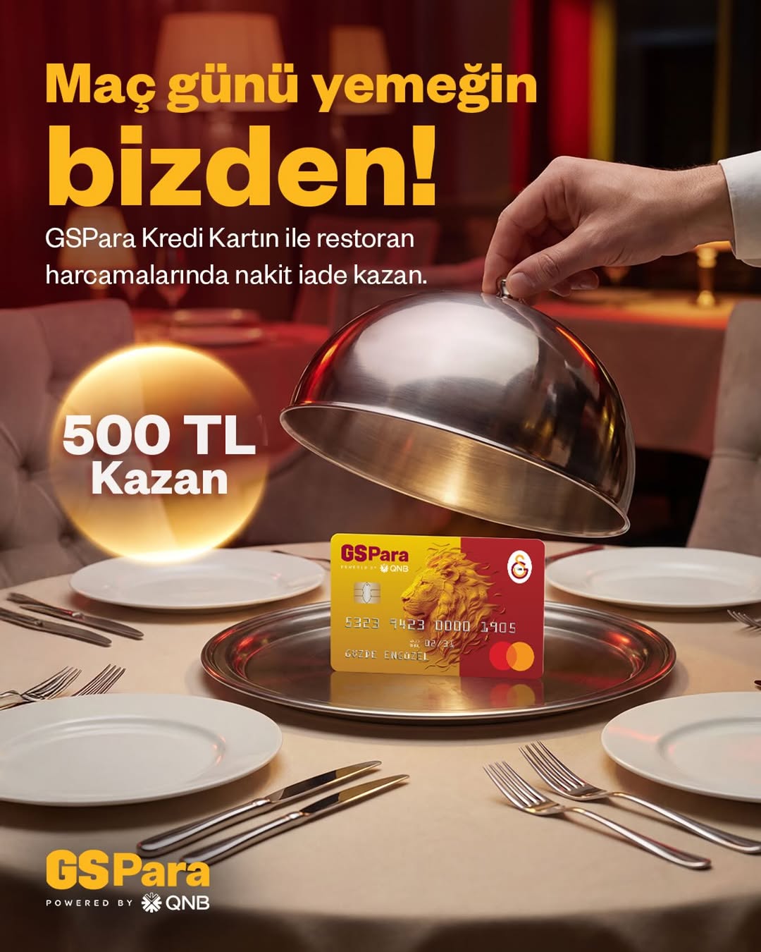 Galatasaray'dan Restoran Harcamalarında %10'a Varan Cashback Fırsatı!