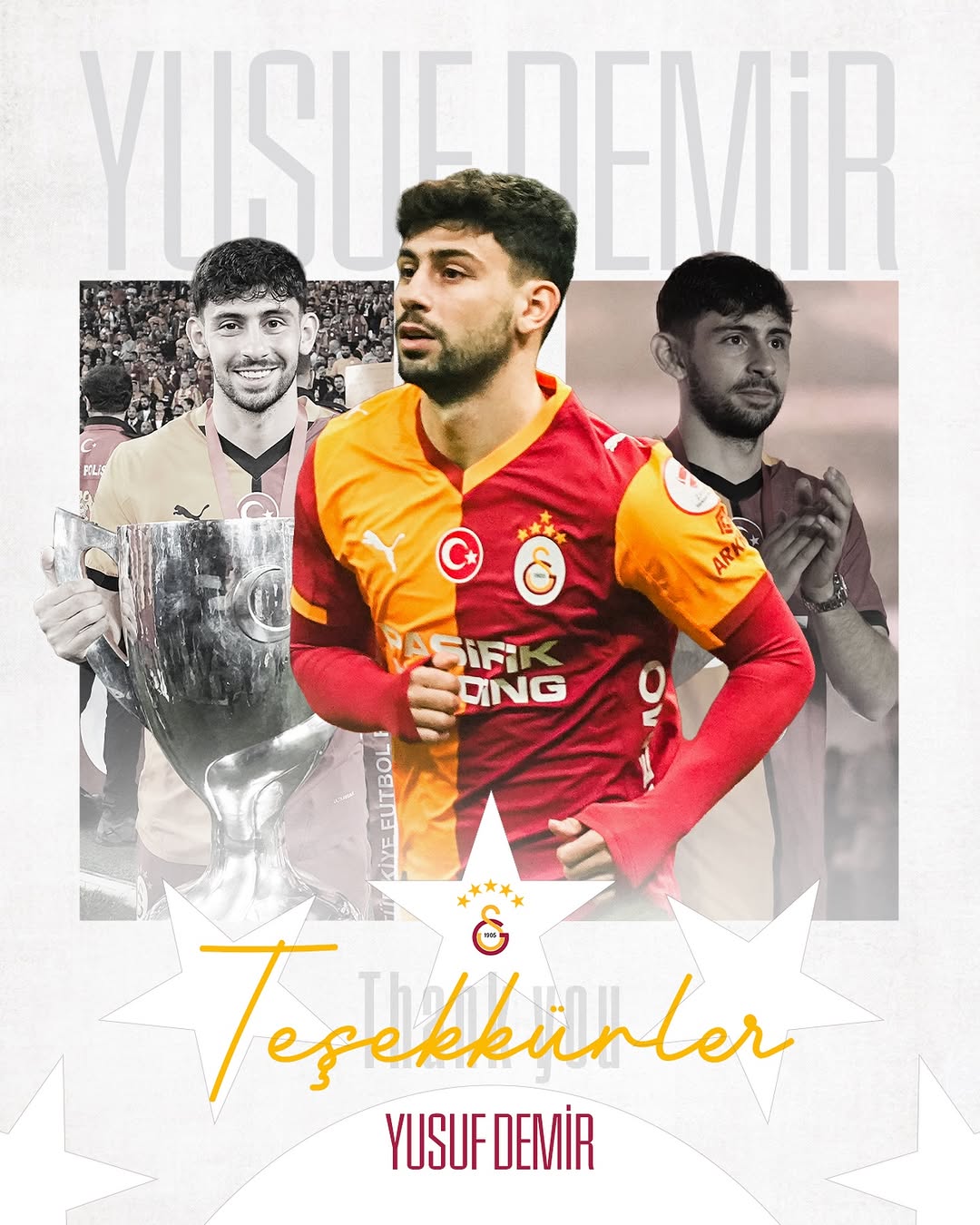 Galatasaray'dan Yusuf Demir'e Teşekkür Mesajı