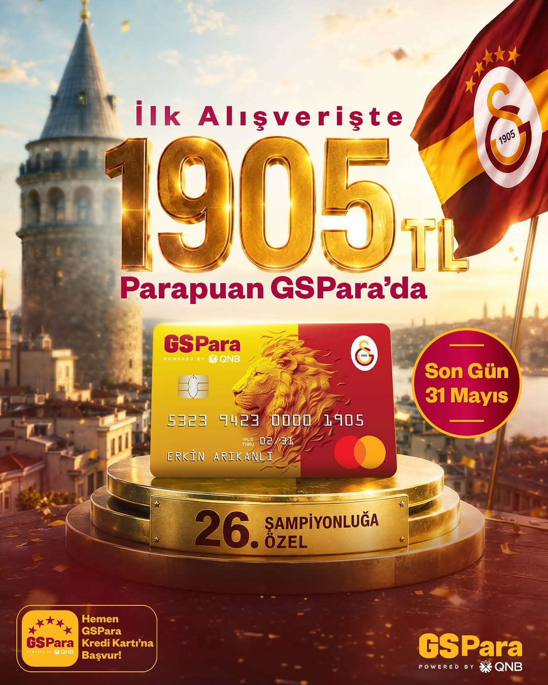 Galatasaray'ın 26. Şampiyonluğunu Kutlayın: GSPara ile Özel Fırsatlar!