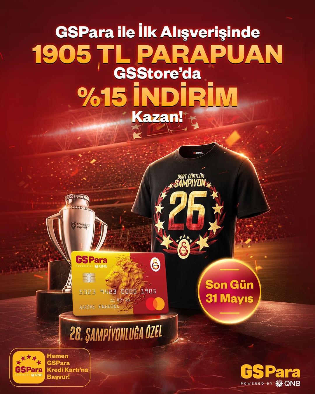 Galatasaray'ın Şampiyonluk Kutlaması: GSPara ile Özel Fırsatlar!