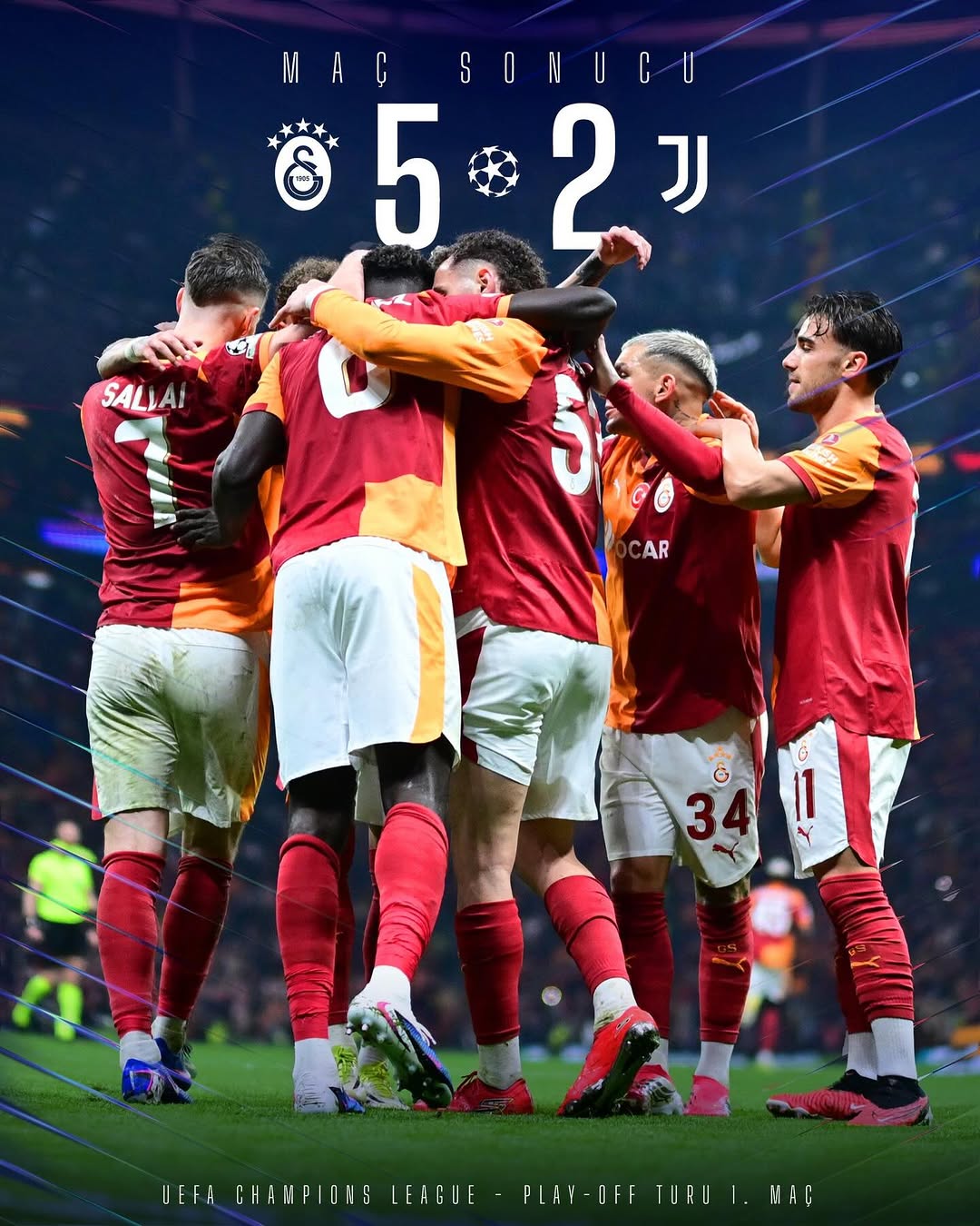 Galatasaray, Tarihi Bir Galibiyetle Juventus'u 5-2 Mağlup Etti