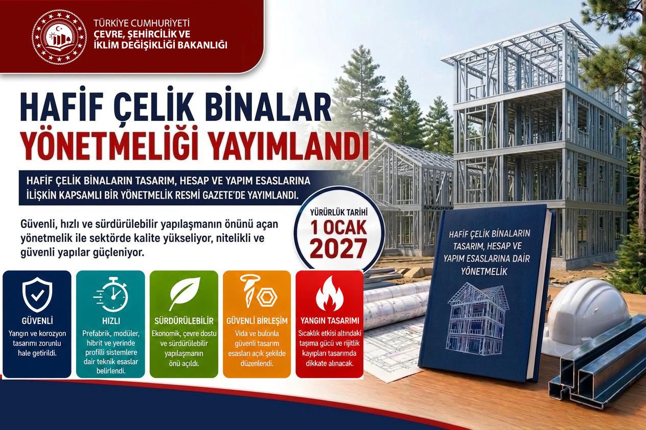 Hafif Çelik Binalar için Yeni Yönetmelik Yayımlandı