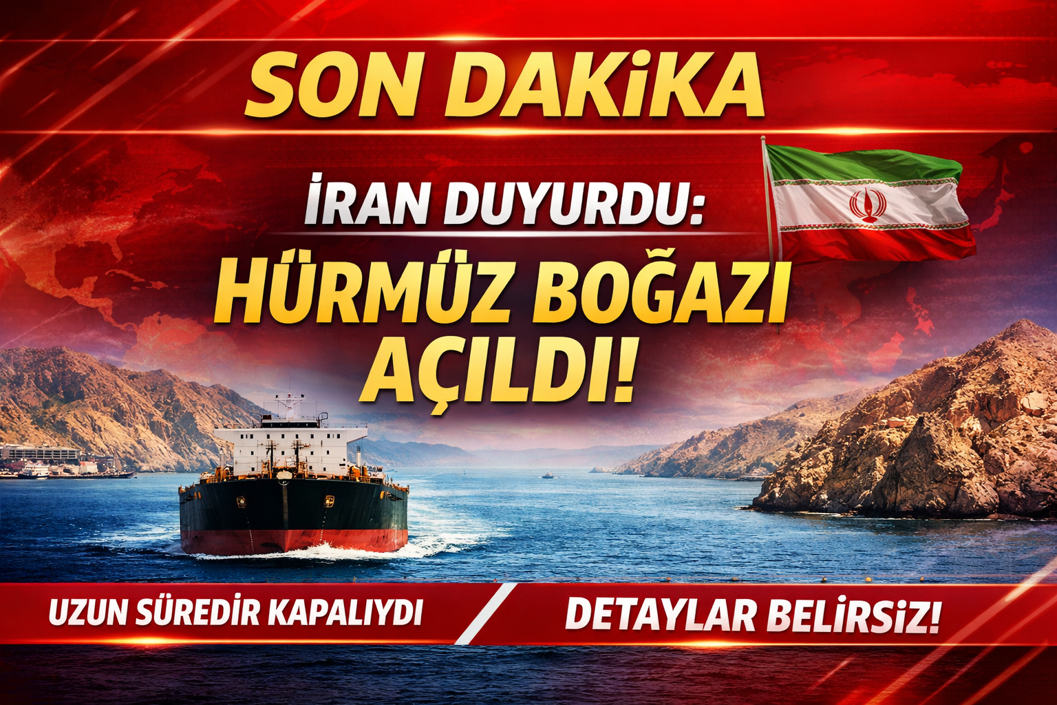 İran Açıkladı: Hürmüz Boğazı Açıldı