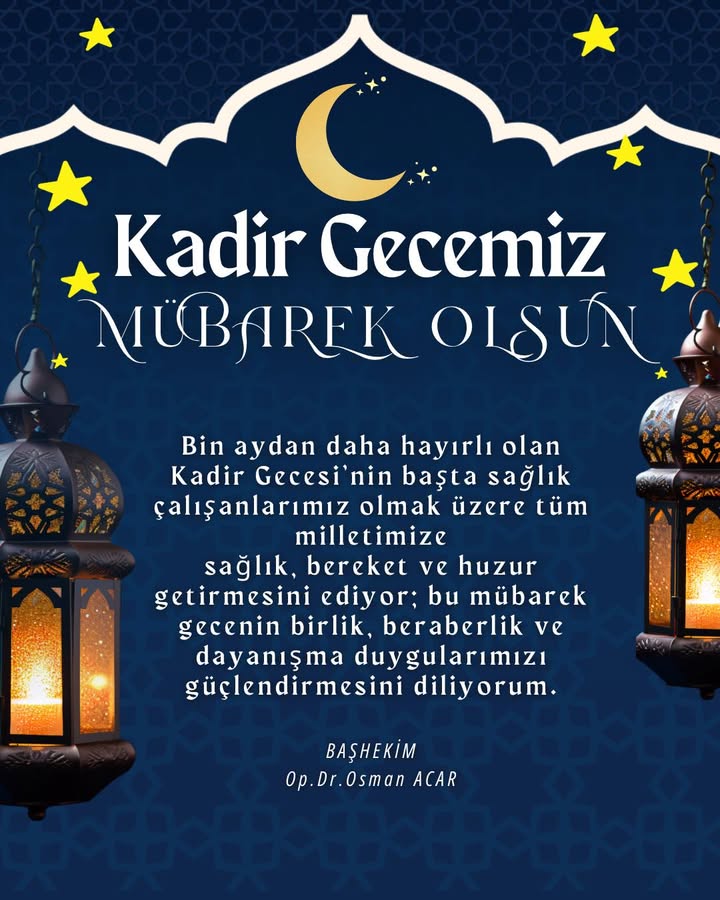 Kadir Gecesi'nde Sağlık Çalışanlarına Teşekkür