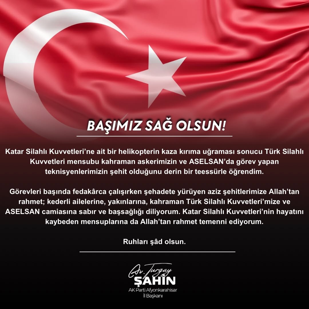 Katar Silahlı Kuvvetleri'ne Ait Helikopter Kazasında Şehit Düşen Türk Asker ve ASELSAN Teknisyenleri
