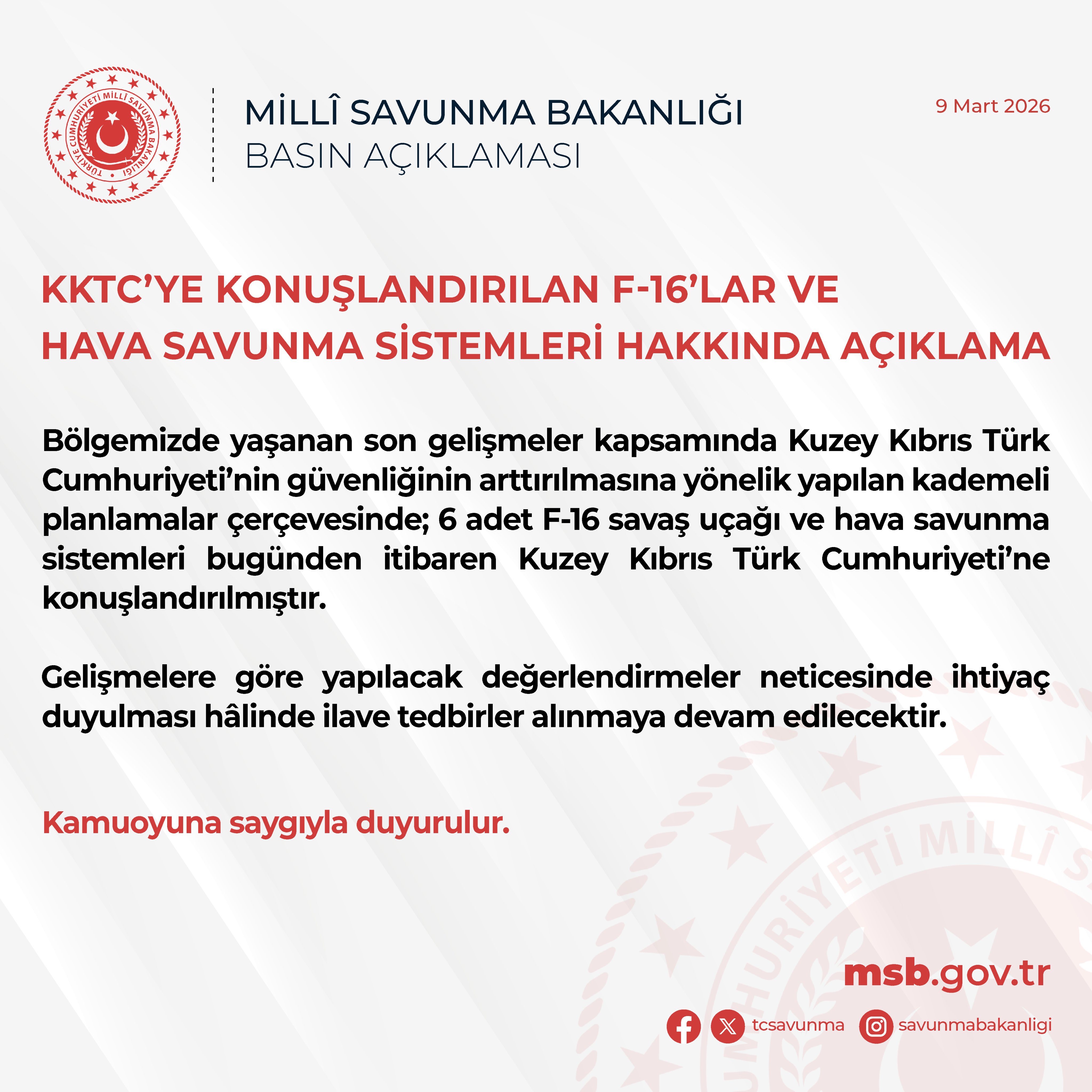 KKTC'deki F-16 ve Savunma Sistemleri
