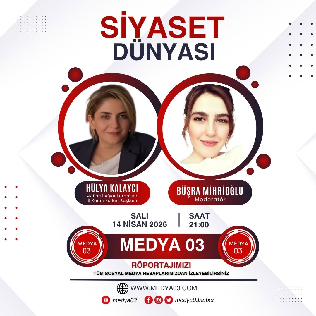 Medya03'te Büşra Mihrioğlu'nun moderatörlüğünde, Afyon AK Parti İl Kadın Kolları Başkanı Sayın Hülya...