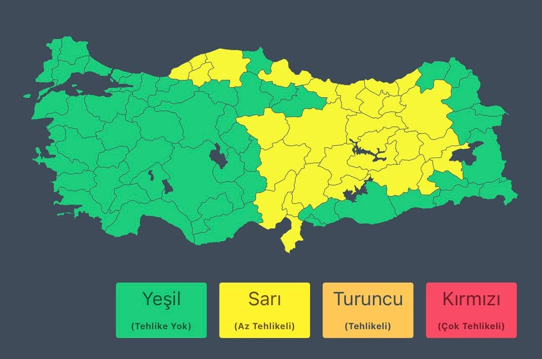 Meteoroloji Genel Müdürlüğü'nden Alınan Son Hava Durumu Raporu