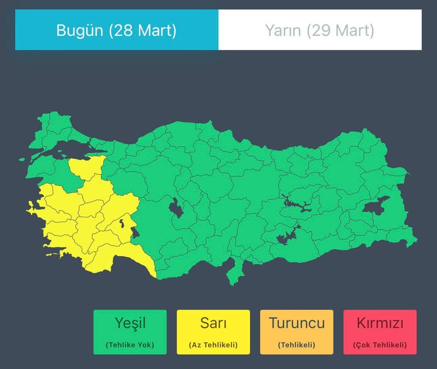 Meteorolojiden Alınan Son Bilgilere Göre Türkiye'nin Farklı Bölgelerine Yağış Uyarısı
