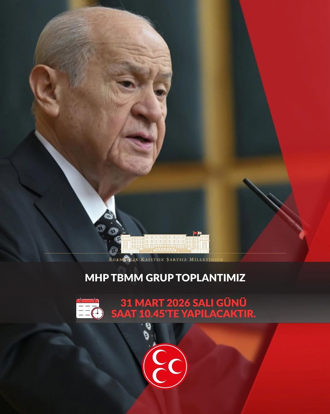 MHP TBMM Grup Toplantısı Yarın Saat 10.45'te Gerçekleşecek