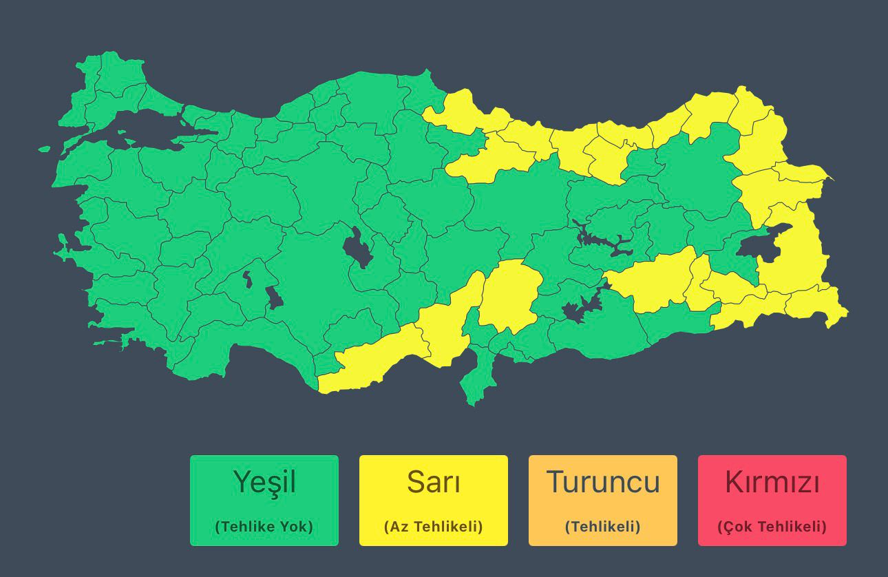 Şiddetli yağış ve kar uyarısı