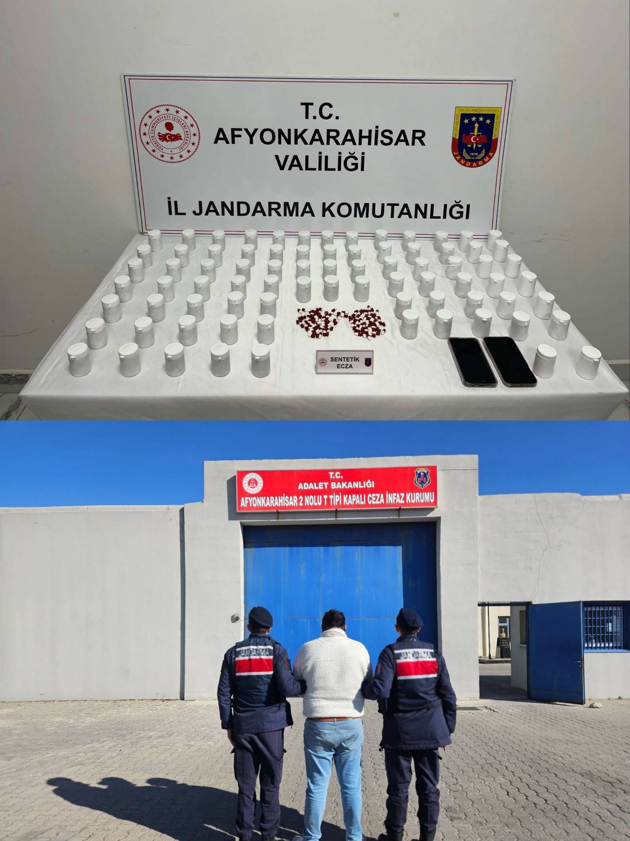 Sinanpaşa Düzağaç’ta Jandarma Operasyonunda Binlerce Hap Ele Geçirildi