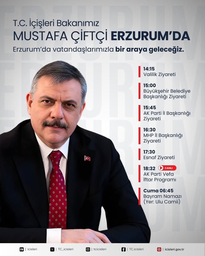 T.C. İçişleri Bakanlığı'ndan Yapılan Paylaşım