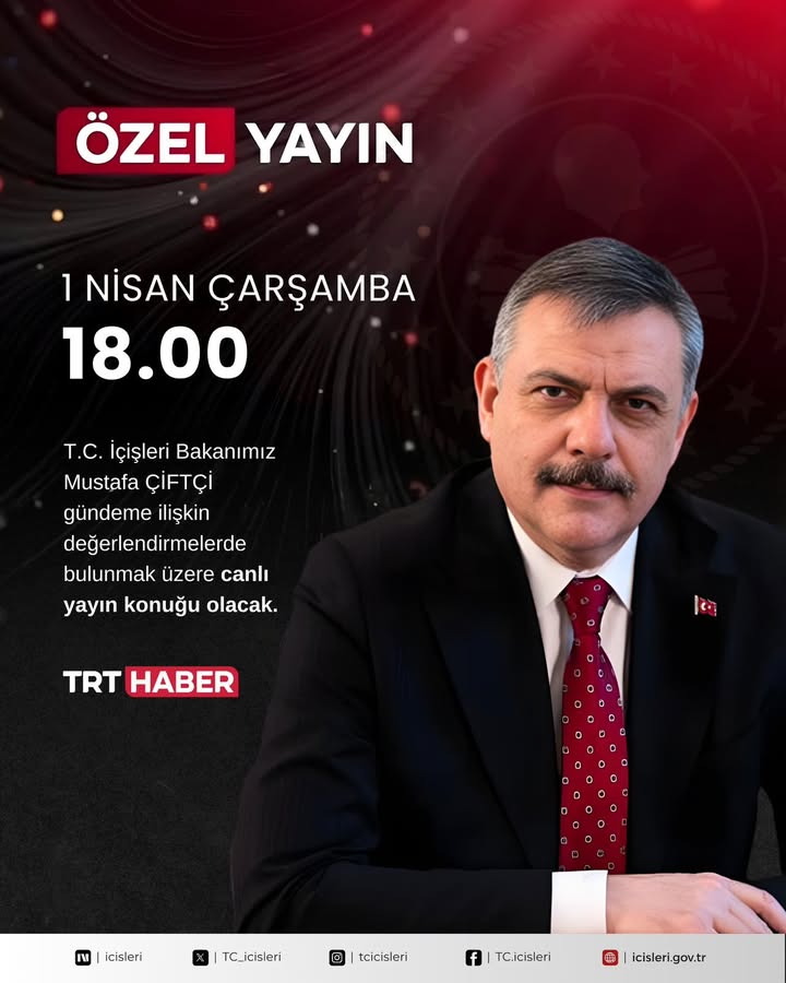 T.C. İçişleri Bakanlığı'ndan Yapılan Paylaşım