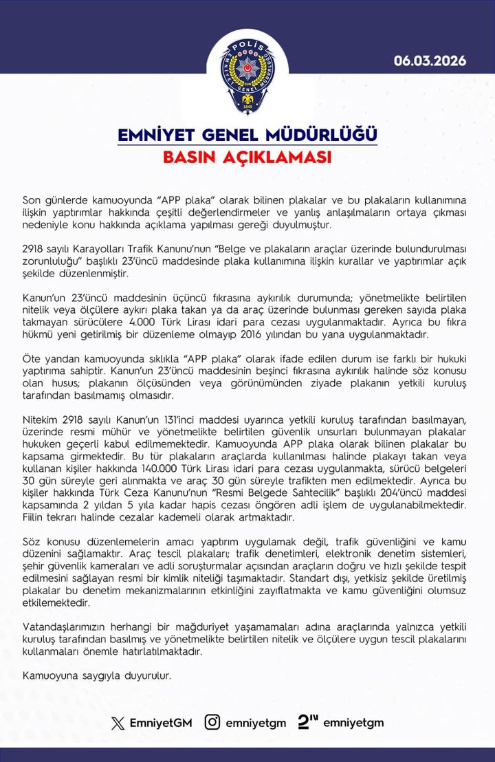 T.C. İçişleri Bakanlığı'ndan Yeni Bir Paylaşım