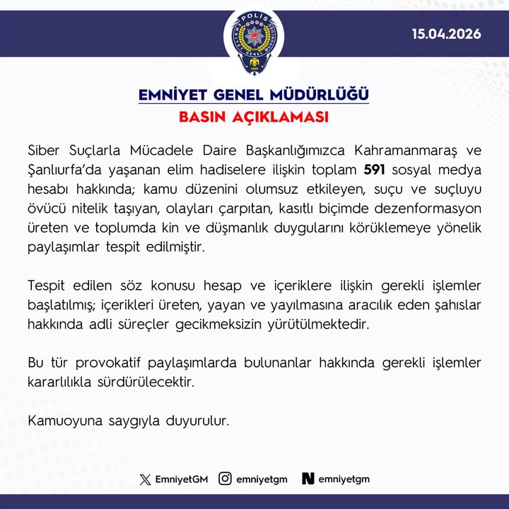 T.C. İçişleri Bakanlığı tarafından paylaşılan gönderi hakkında ne söylendi?