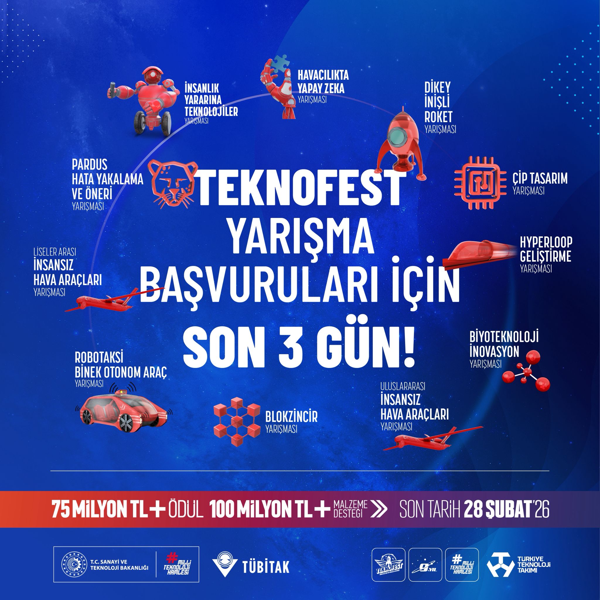 TEKNOFEST başvuruları sona eriyor