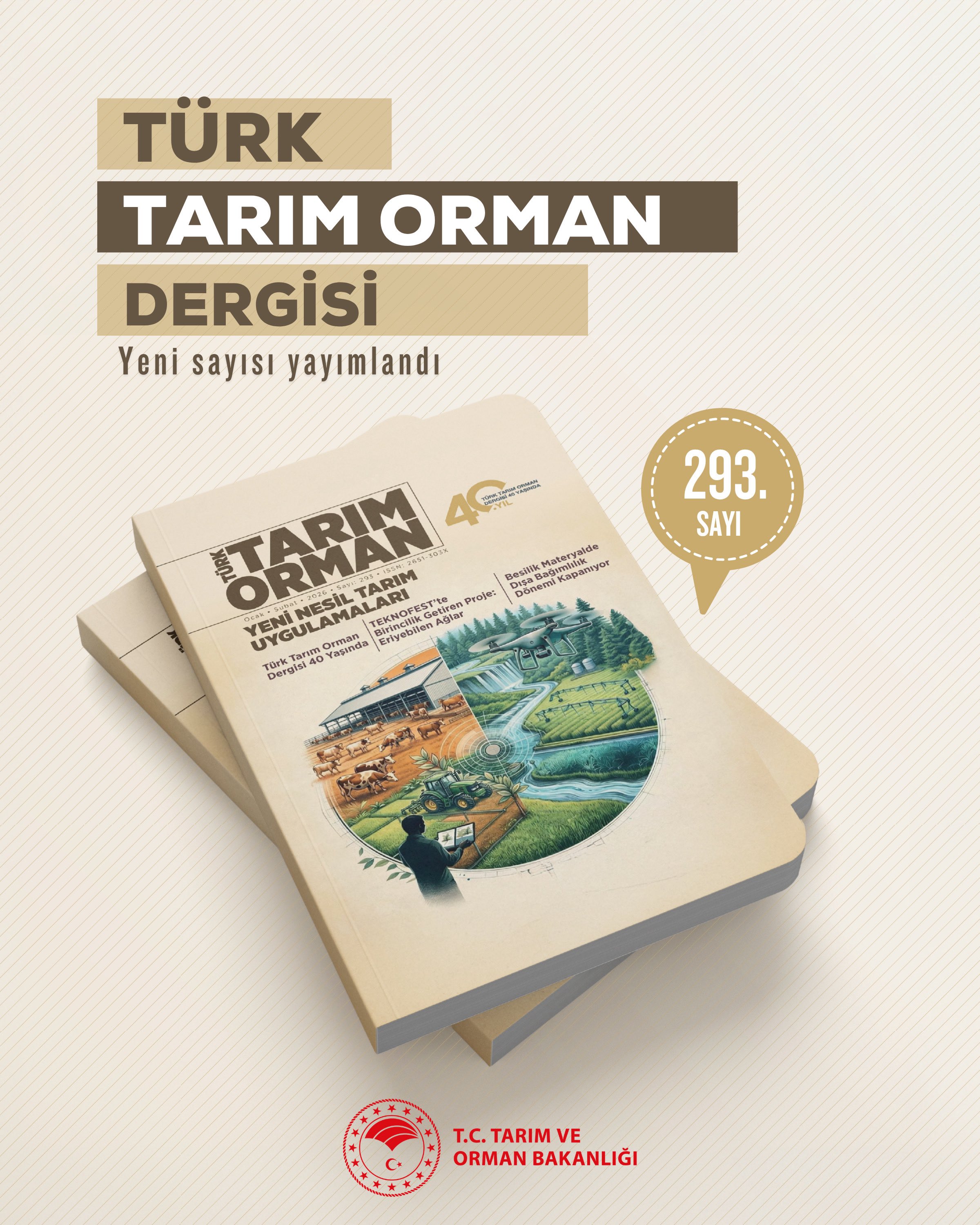 Türk Tarım Orman Dergisi'nin Yeni Sayısı Çıktı