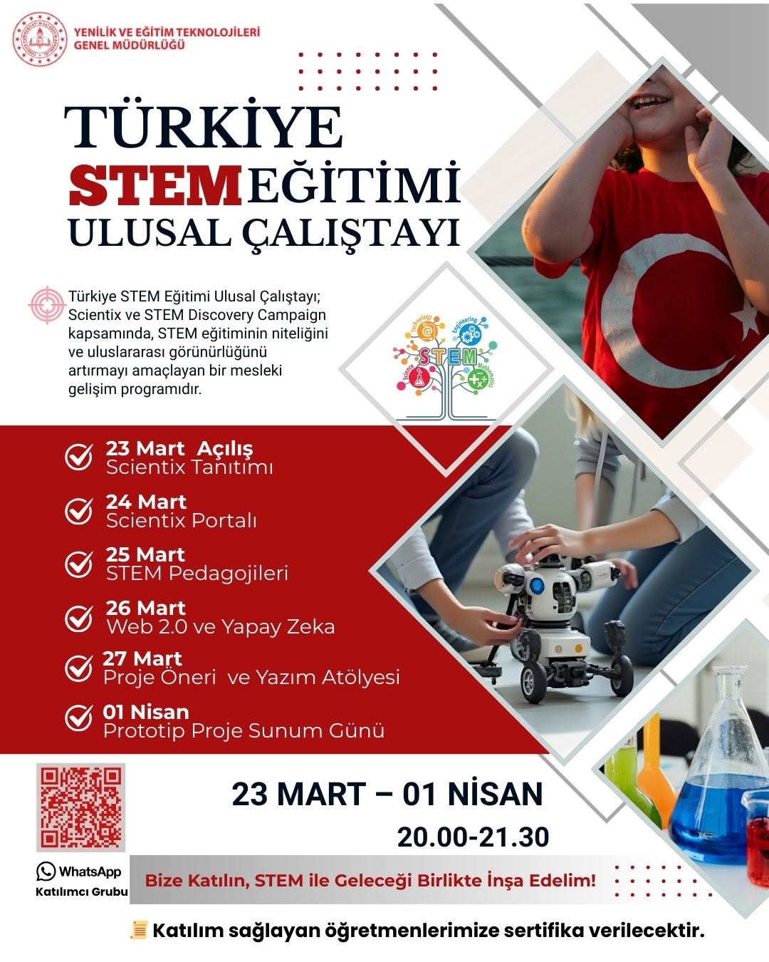 Türkiye STEM Eğitimi Ulusal Çevrim İçi Çalıştayı Yoğun Katılımla Tamamlandı