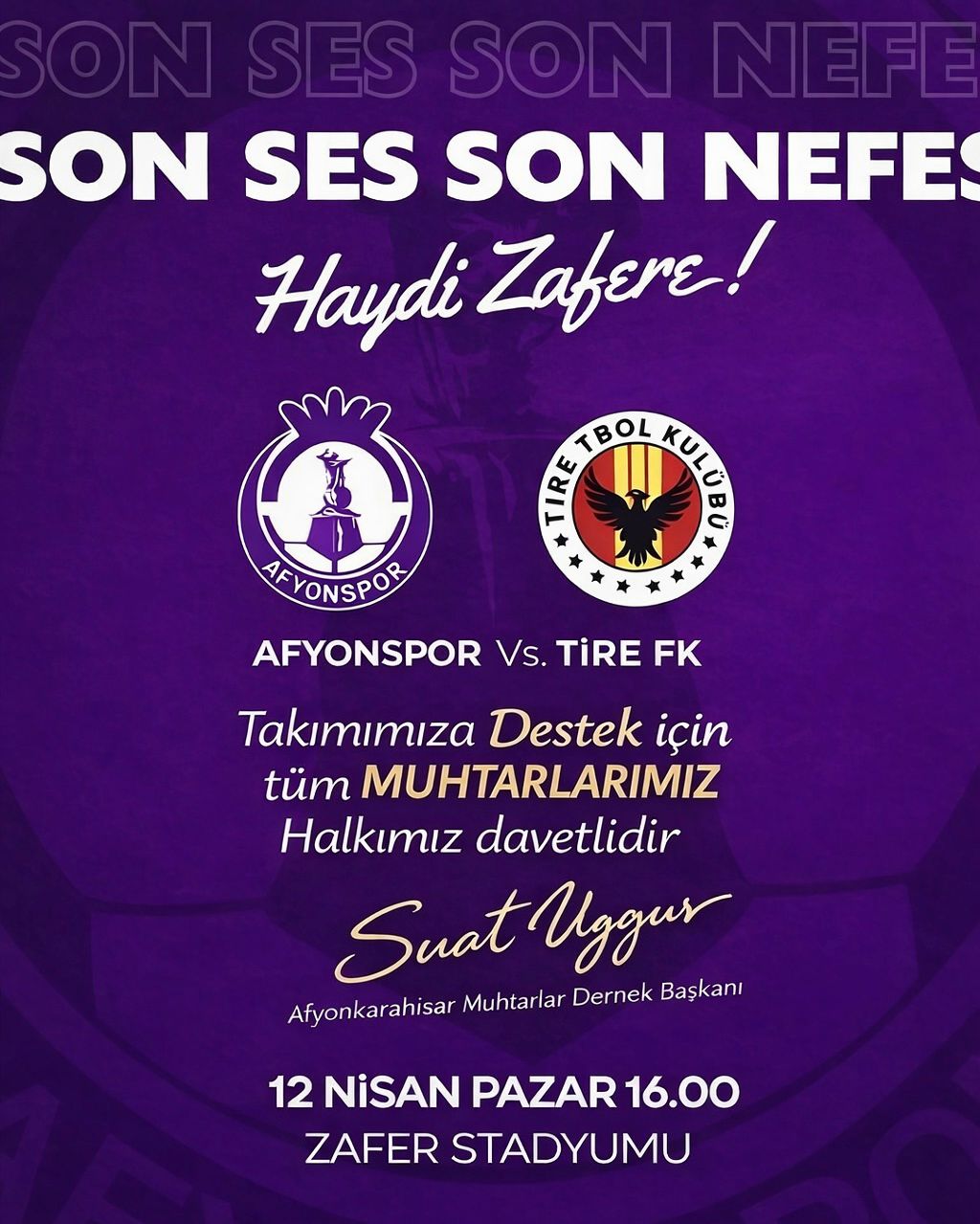 Zafer Stadyumu’nda Önemli Karşılaşma