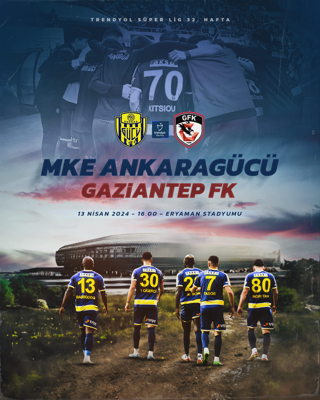 Ankaragücü, Gaziantep FK'yı ağırlayacak! Eryaman Stadyumu'nda heyecan dorukta!