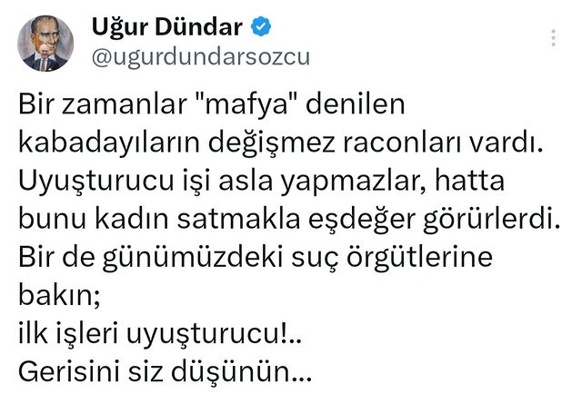 Uğur Dündar, Günümüz Suç Örgütlerini Değerlendirdi