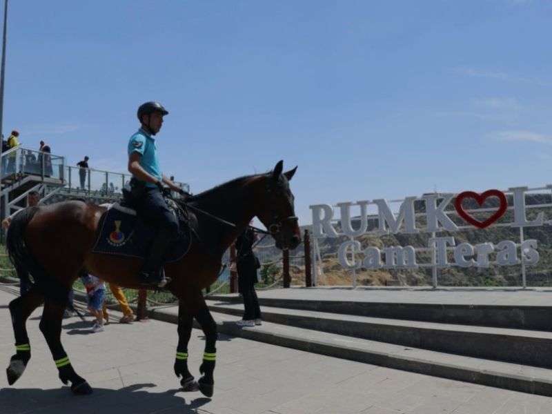 Atlı Jandarma Birliği Gaziantep'te Devriye Görevinde