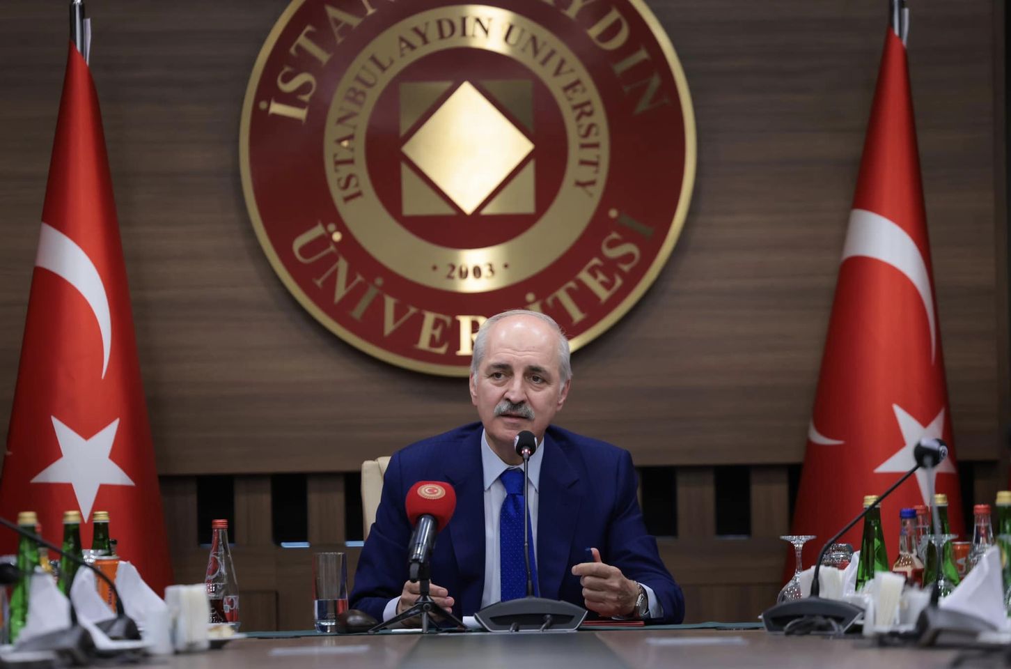 TBMM Başkanı Numan Kurtulmuş İstanbul Aydın Üniversitesi'nde Batı Platformu Toplantısına Katıldı