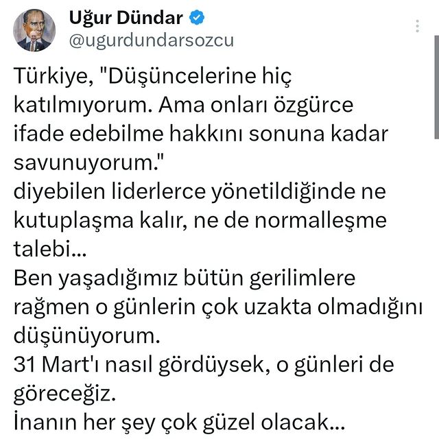 Gazeteci Uğur Dündar'dan Özgürlük Açıklaması: 