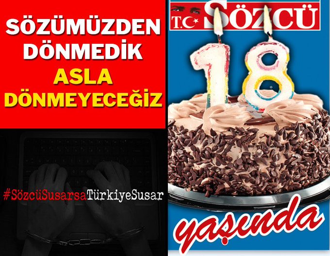 Sözcü Gazetesi'nin Kuruluşunun 18. Yılı Kutlandı