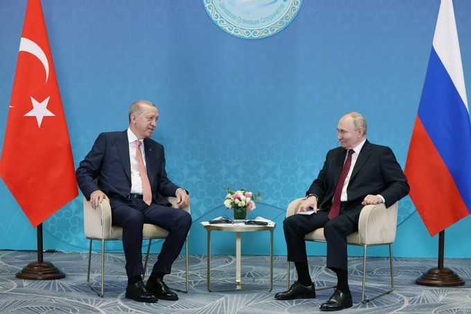 Cumhurbaşkanı Recep Tayyip Erdoğan, Putin ile Görüştü