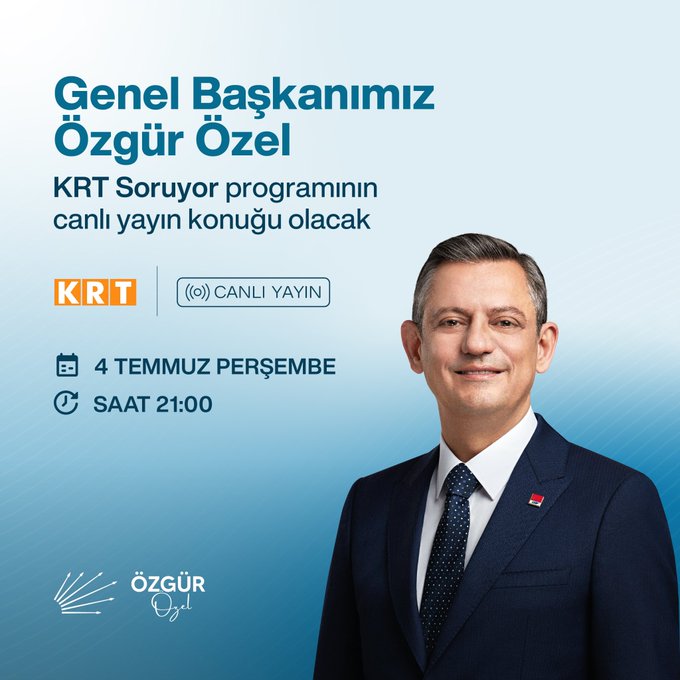 CHP Genel Başkanı Özgür Özel, KRT TV'de soruları yanıtladı